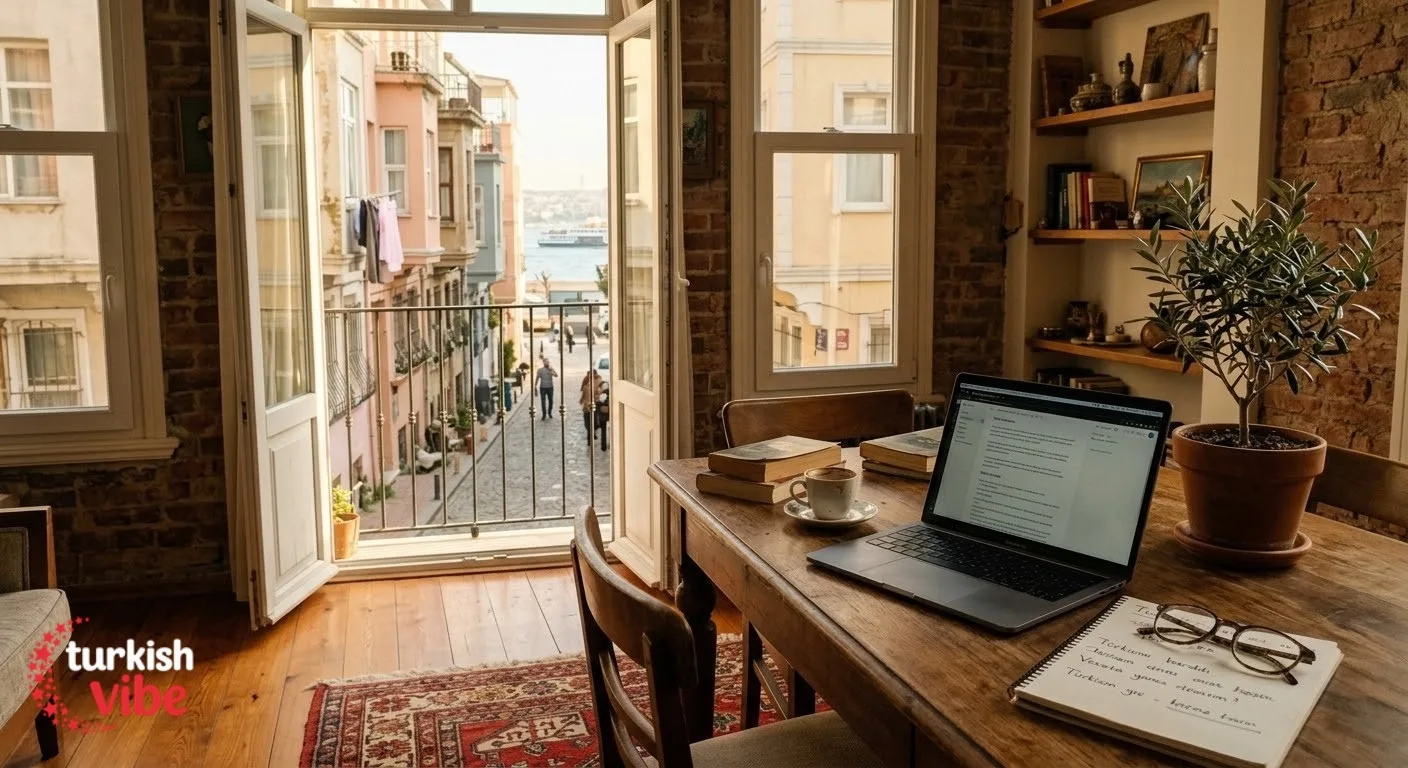 A view from a cozy expat apartment in Cihangir, Istanbul. In 2026, renting in Turkey requires balancing the desire for prime locations and character-filled buildings with monthly rents that reflect a value-for-money high lifestyle. Cost of living in Turkey