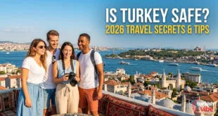 Is Turkey safe for tourists 2026 travel guide featuring happy travelers in Istanbul